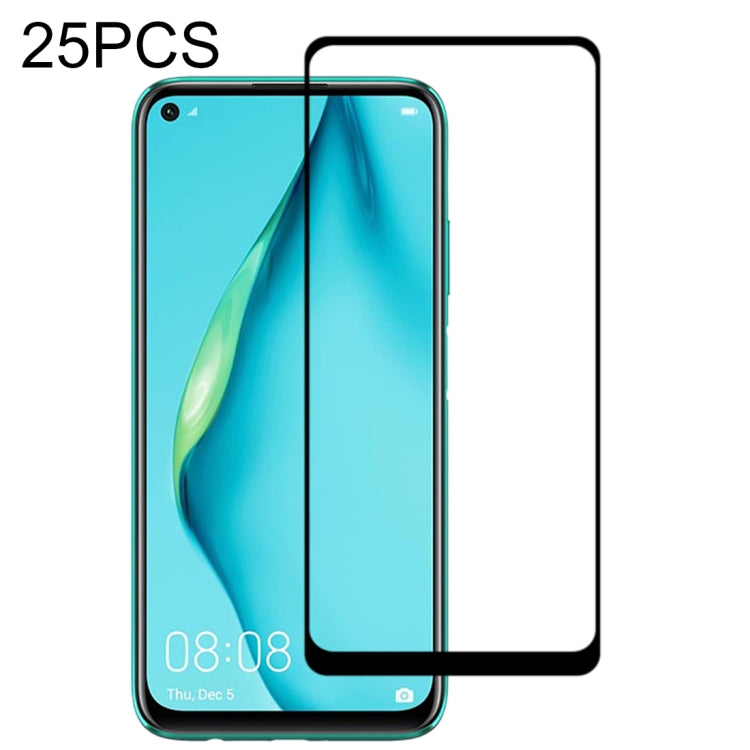25 PCS 9H Surface Hardness 2.5D Full Glue Full Screen Tempered Glass Film For Huawei P40 Lite