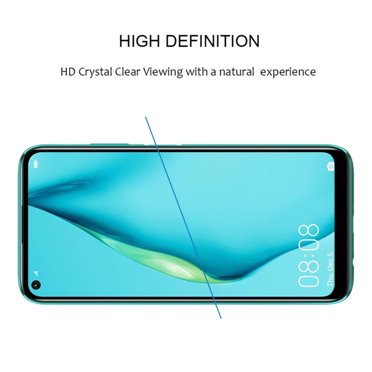 25 PCS 9H Surface Hardness 2.5D Full Glue Full Screen Tempered Glass Film For Huawei P40 Lite
