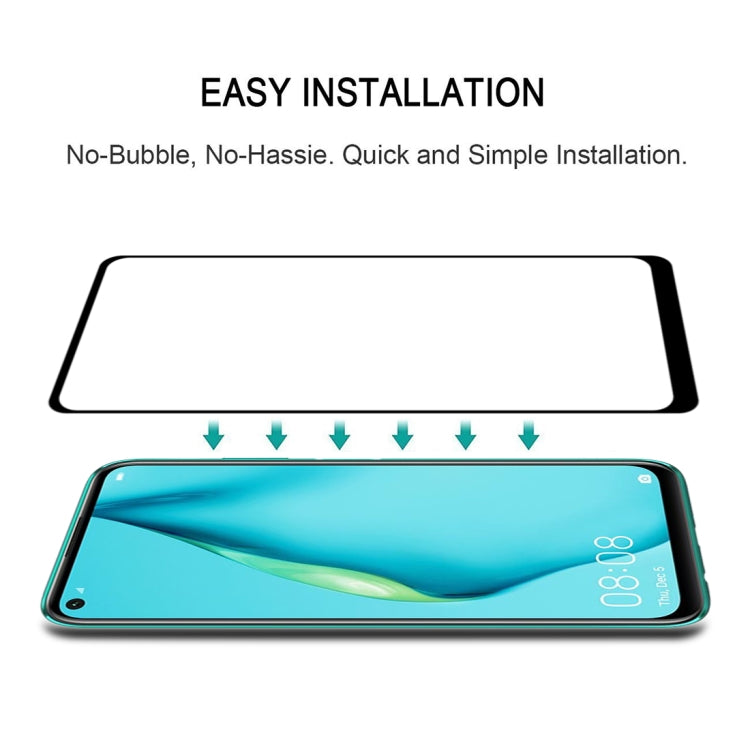 25 PCS 9H Surface Hardness 2.5D Full Glue Full Screen Tempered Glass Film For Huawei P40 Lite