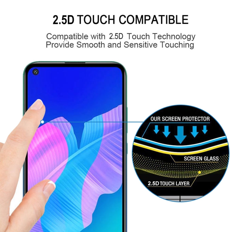 25 PCS 9H Surface Hardness 2.5D Full Glue Full Screen Tempered Glass Film For Huawei Y7p 2020