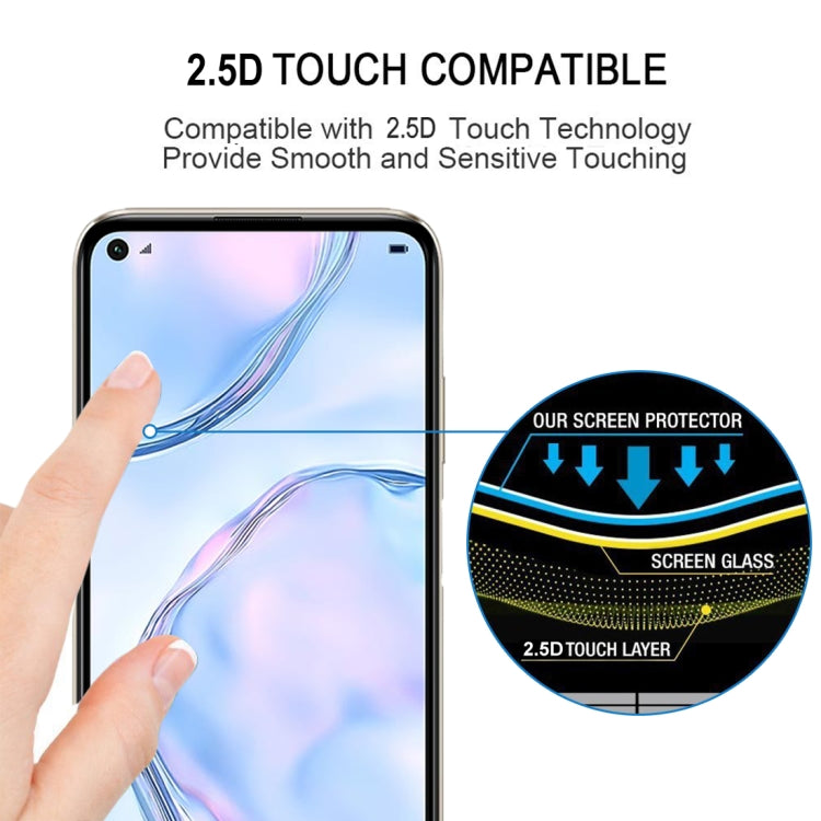 25 PCS 9H Surface Hardness 2.5D Full Glue Full Screen Tempered Glass Film For Huawei Nova 6se