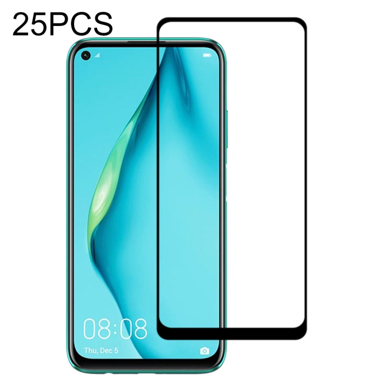 25 PCS 9H Surface Hardness 2.5D Full Glue Full Screen Tempered Glass Film For Huawei Nova 7i
