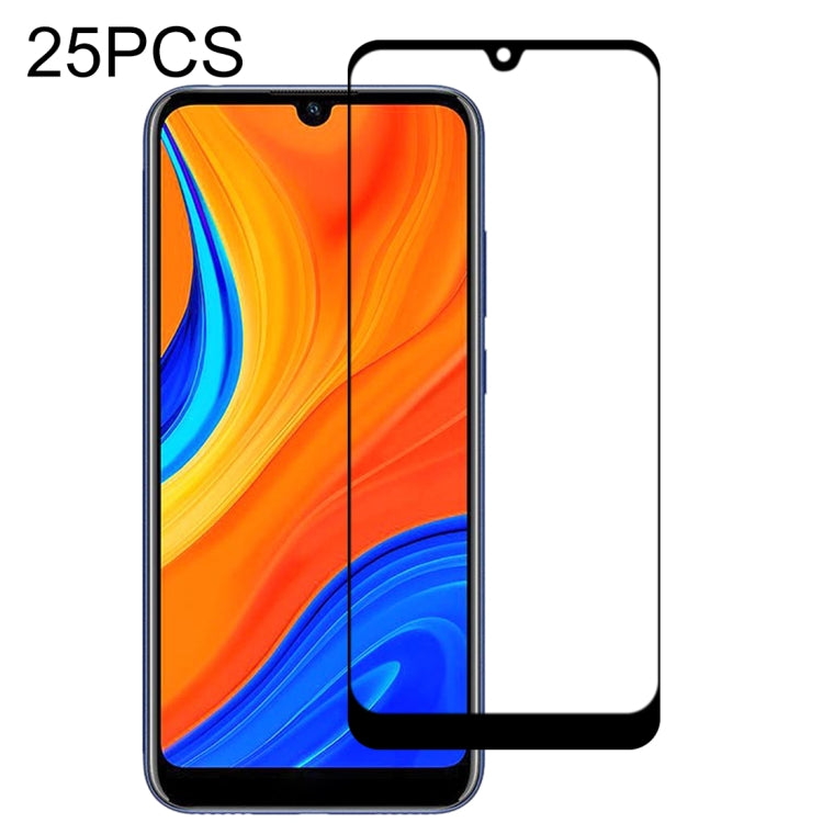 25 PCS 9H Surface Hardness 2.5D Full Glue Full Screen Tempered Glass Film For Huawei Y6s