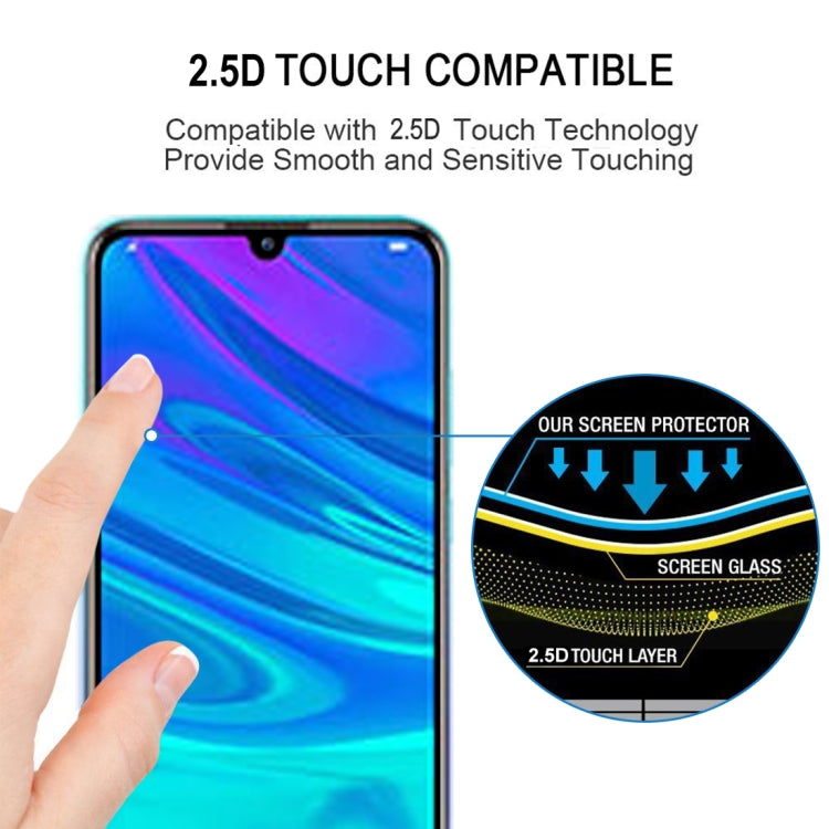 25 PCS 9H Surface Hardness 2.5D Full Glue Full Screen Tempered Glass Film For Huawei P Smart 2020
