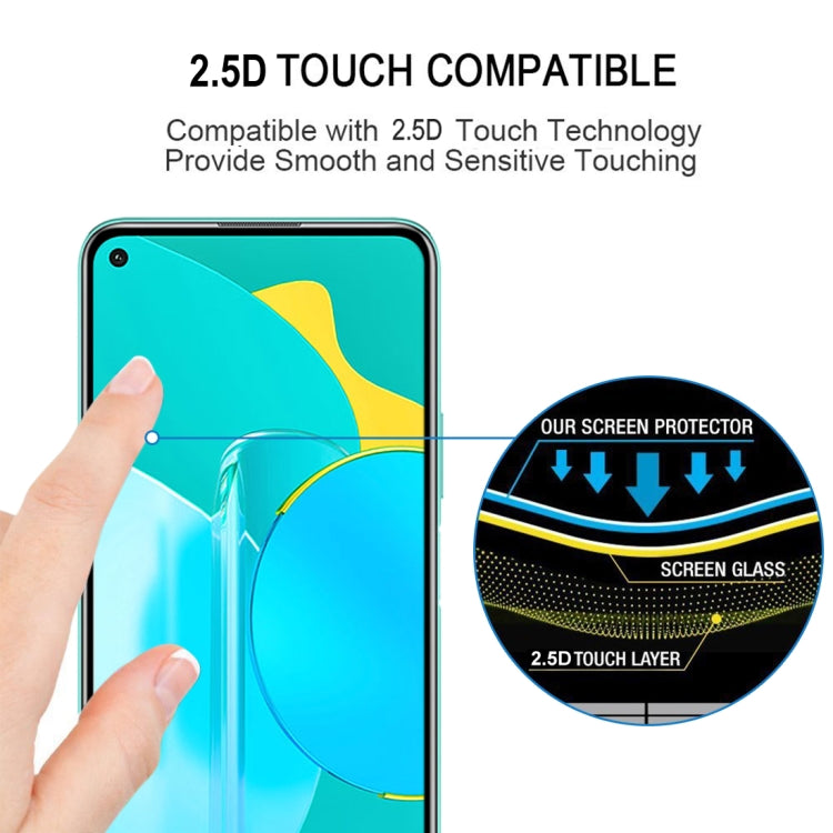 25 PCS 9H Surface Hardness 2.5D Full Glue Full Screen Tempered Glass Film For Huawei Honor 30s