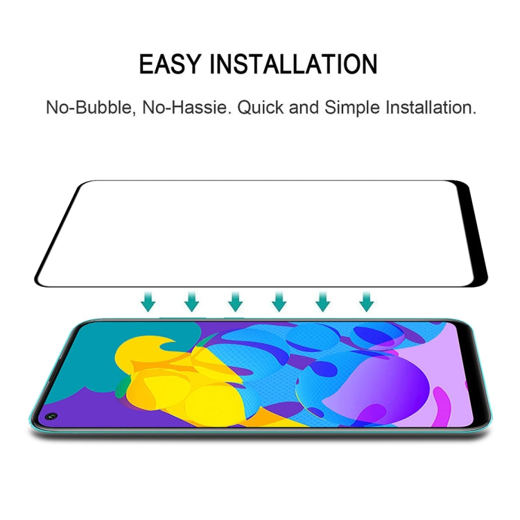 25 PCS 9H Surface Hardness 2.5D Full Glue Full Screen Tempered Glass Film For Huawei Honor Play 4T