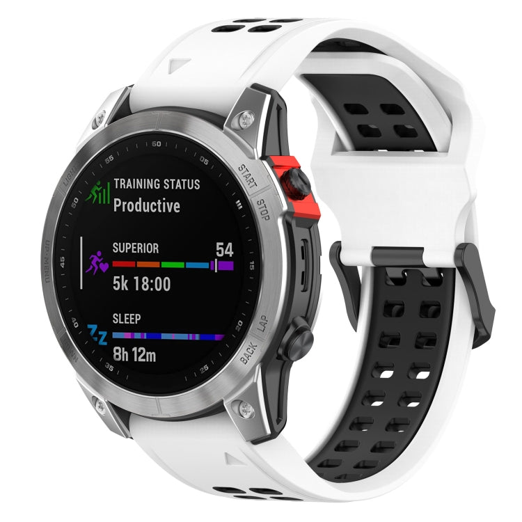 For Garmin Enduro2 / Tactix7 26mm Reverse Buckle Two-color Silicone Watch Band