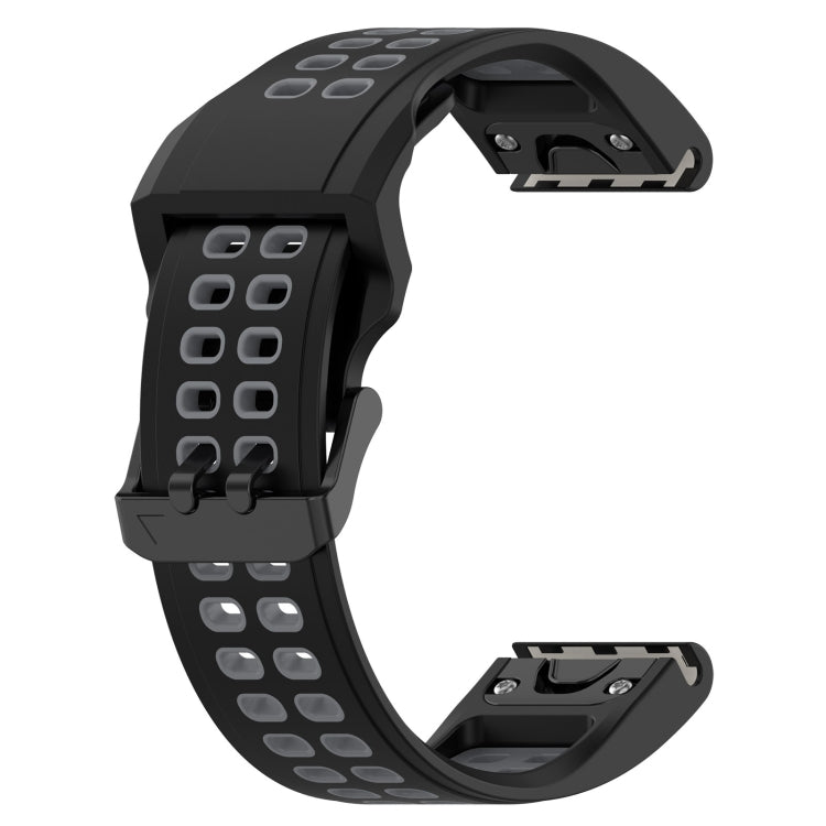 For Garmin Enduro2 / Tactix7 26mm Reverse Buckle Two-color Silicone Watch Band