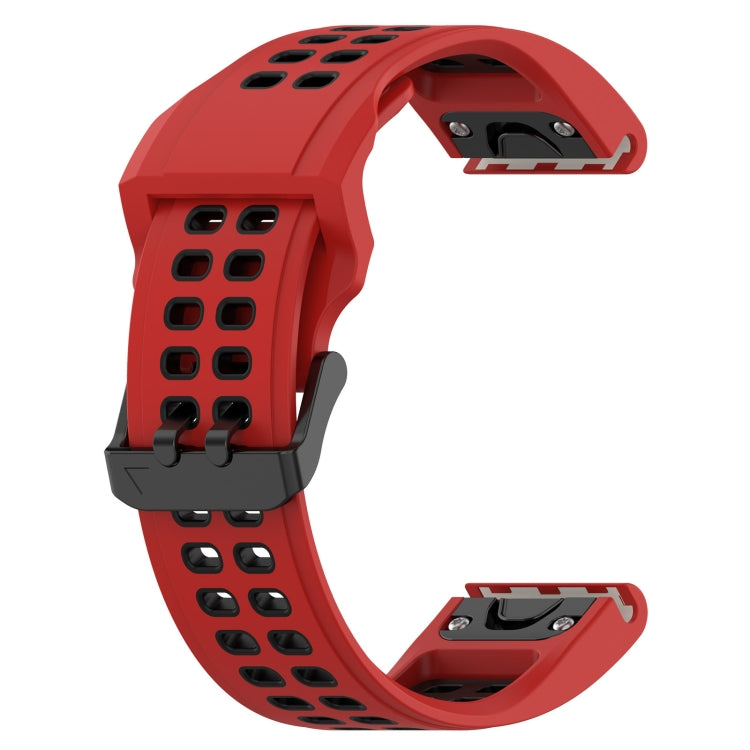 For Garmin Enduro2 / Tactix7 26mm Reverse Buckle Two-color Silicone Watch Band