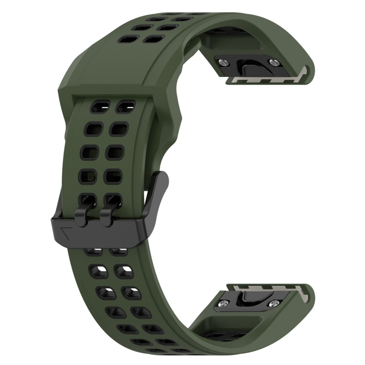 For Garmin Enduro2 / Tactix7 26mm Reverse Buckle Two-color Silicone Watch Band
