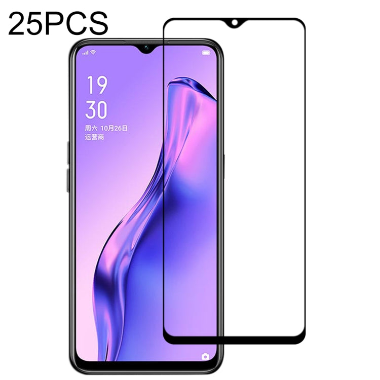 25 PCS 9H Surface Hardness 2.5D Full Glue Full Screen Tempered Glass Film For OPPO A31 2020