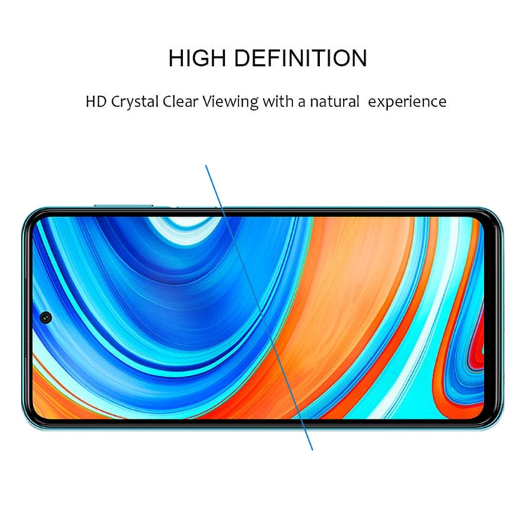 25 PCS 9H Surface Hardness 2.5D Full Glue Full Screen Tempered Glass Film For Xiaomi Redmi Note 9 Pro Max
