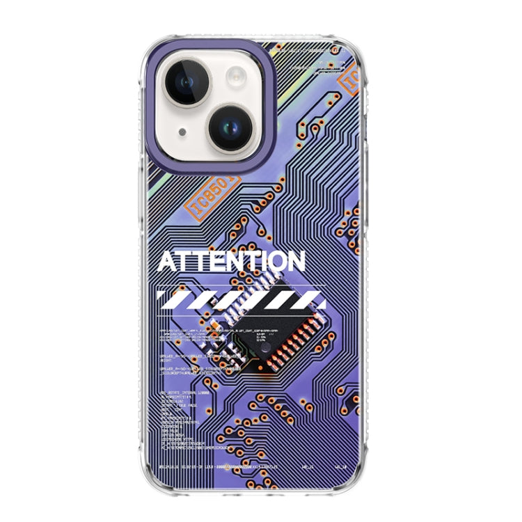 For iPhone 14 Plus Mutural Modern Series Circuit Board Printed Phone Case
