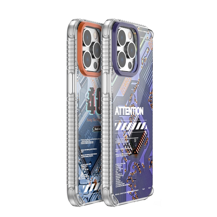 For iPhone 14 Plus Mutural Modern Series Circuit Board Printed Phone Case