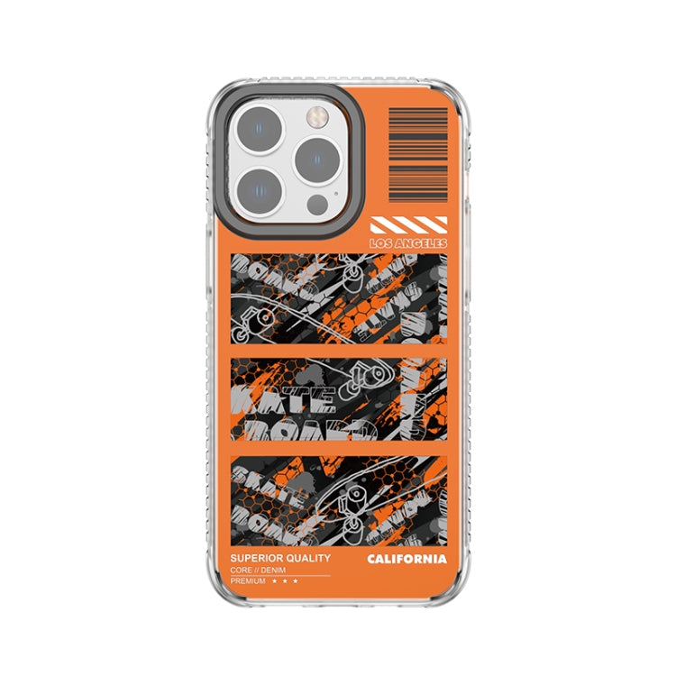 For iPhone 14 Pro Max Mutural Camouflage Series Phone Case(Orange)