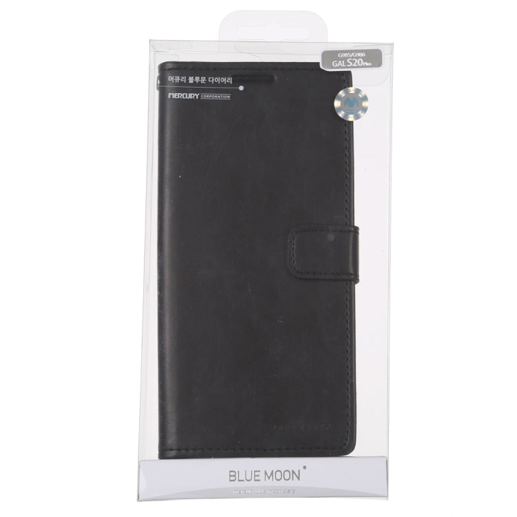 For Galaxy S20 Plus GOOSPERY BLUE MOON DIARY Crazy Horse Texture Horizontal Flip Leather Case With Bracket & Card Slot & Wallet