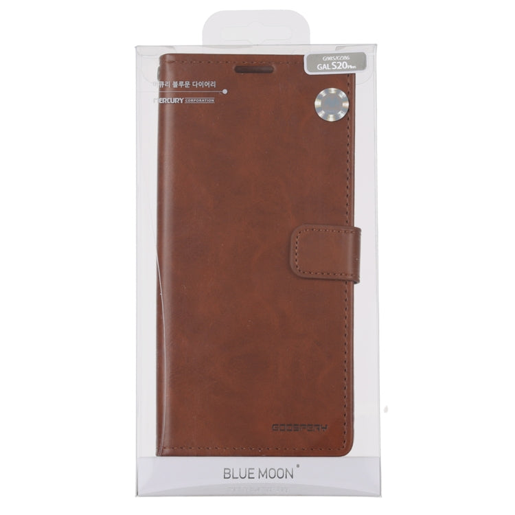 For Galaxy S20 Plus GOOSPERY BLUE MOON DIARY Crazy Horse Texture Horizontal Flip Leather Case With Bracket & Card Slot & Wallet