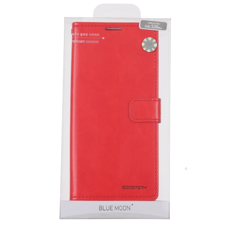 For Galaxy S20 Plus GOOSPERY BLUE MOON DIARY Crazy Horse Texture Horizontal Flip Leather Case With Bracket & Card Slot & Wallet