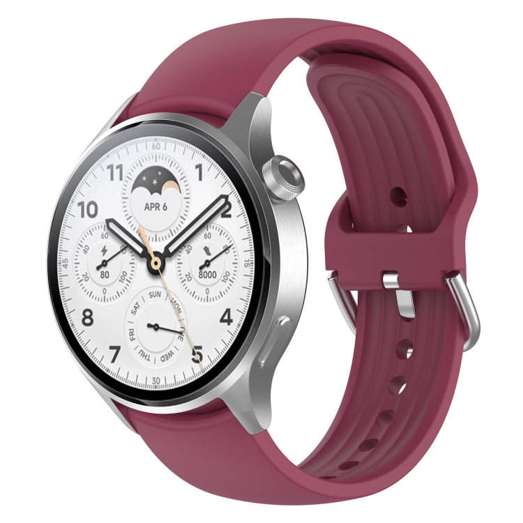 For Xiaomi Watch S1 Pro Solid Color Silicone Watch Band