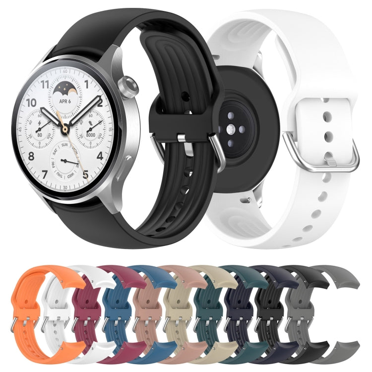 For Xiaomi Watch S1 Pro Solid Color Silicone Watch Band
