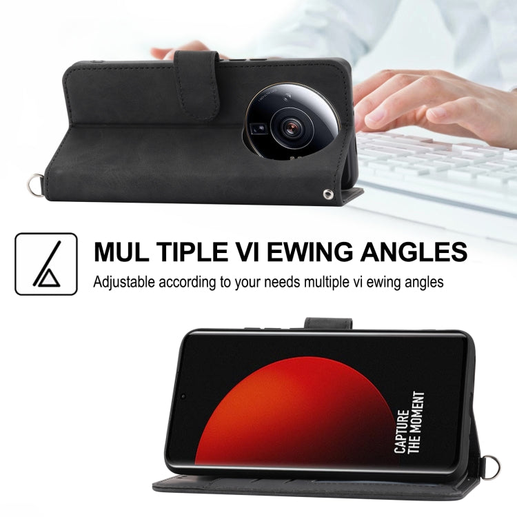 For Xiaomi 12 Ultra Skin-feel Flowers Embossed Wallet Leather Phone Case