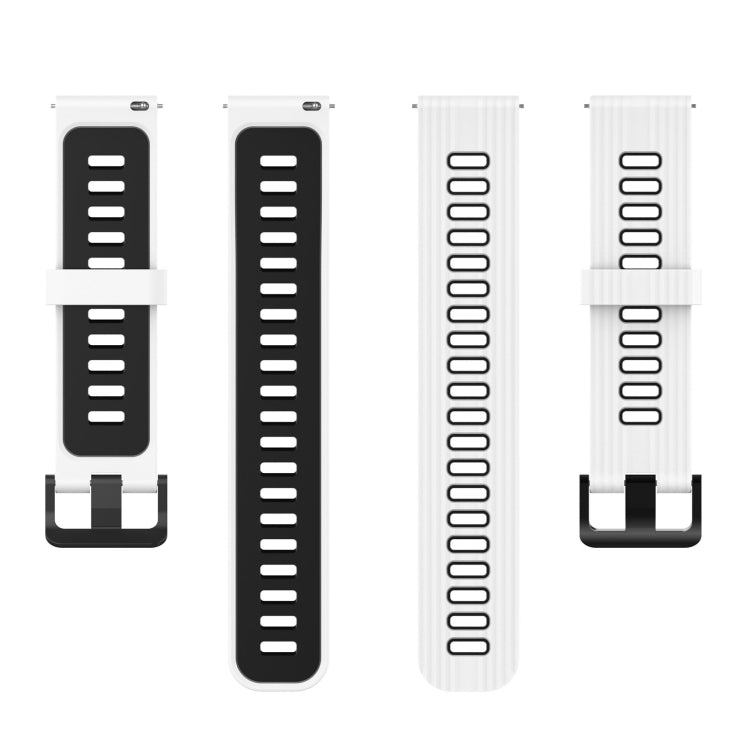 For  Amazfit GTR 4 Stripe Two-color Silicone Watch Band