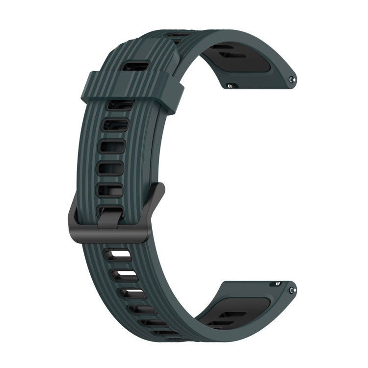 For  Amazfit GTR 4 Stripe Two-color Silicone Watch Band