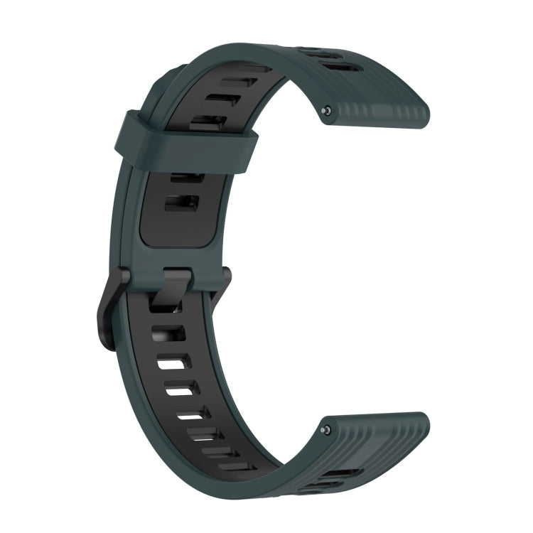 For  Amazfit GTR 4 Stripe Two-color Silicone Watch Band