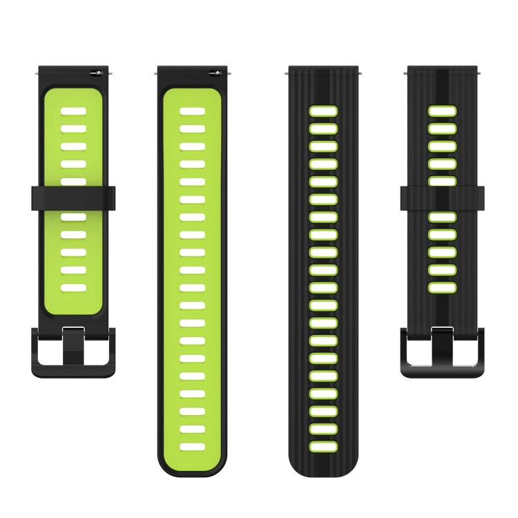 For  Amazfit GTR 4 Stripe Two-color Silicone Watch Band