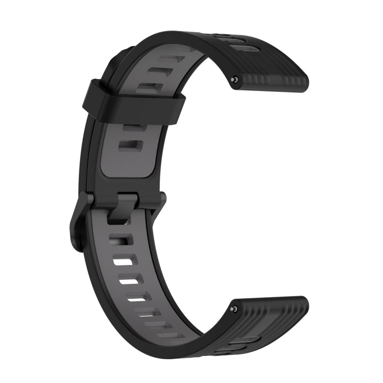 For  Amazfit GTR 4 Stripe Two-color Silicone Watch Band
