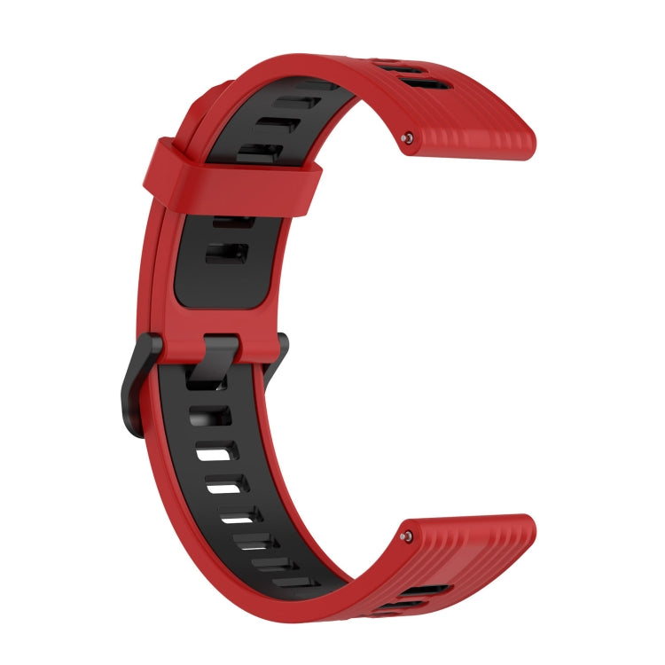 For  Amazfit GTR 4 Stripe Two-color Silicone Watch Band