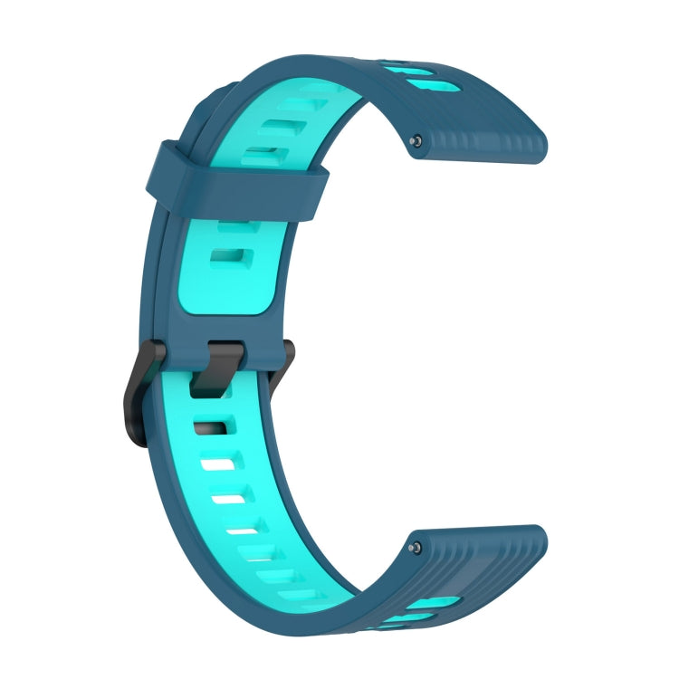 For  Amazfit GTR 4 Stripe Two-color Silicone Watch Band