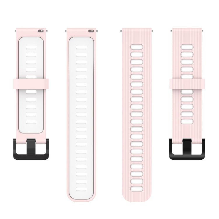 For  Amazfit GTR 4 Stripe Two-color Silicone Watch Band