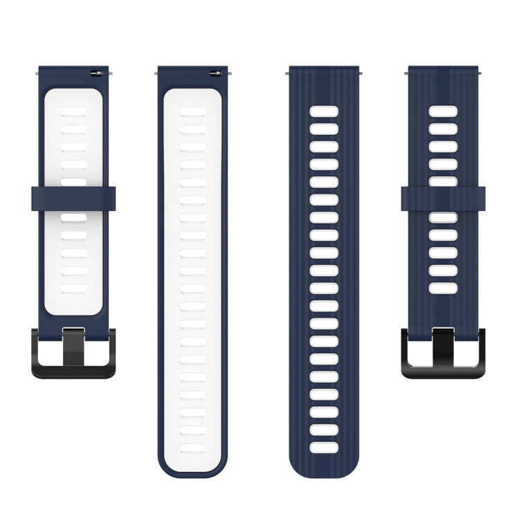 For  Amazfit GTR 4 Stripe Two-color Silicone Watch Band
