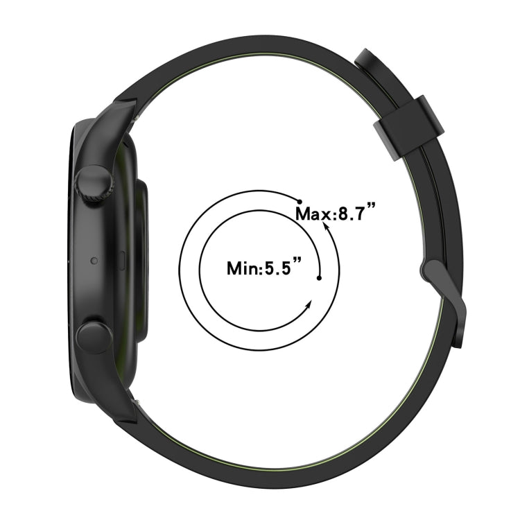 For  Amazfit GTR 4 Stripe Two-color Silicone Watch Band