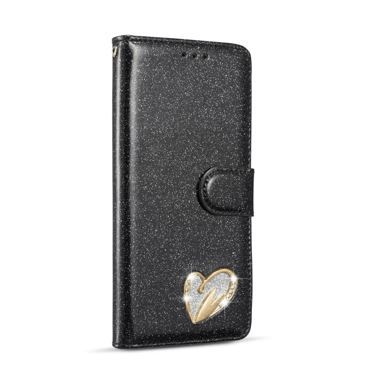 For Samsung Galaxy S20 Glitter Powder Love Leather Phone Case