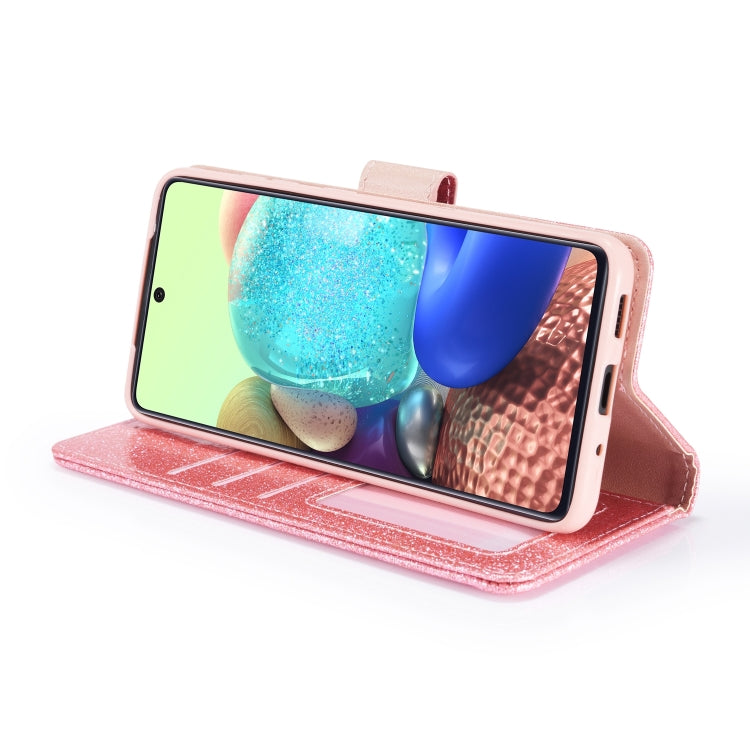 For Samsung Galaxy S20 Glitter Powder Love Leather Phone Case