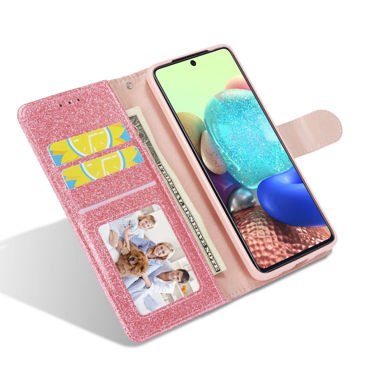 For Samsung Galaxy S20 Glitter Powder Love Leather Phone Case
