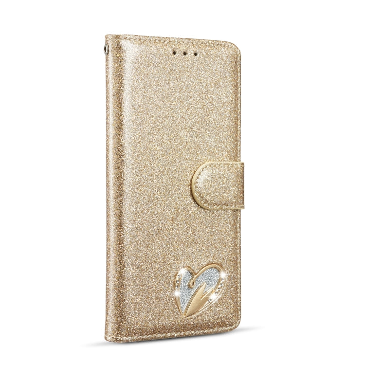 For Samsung Galaxy S20 Glitter Powder Love Leather Phone Case