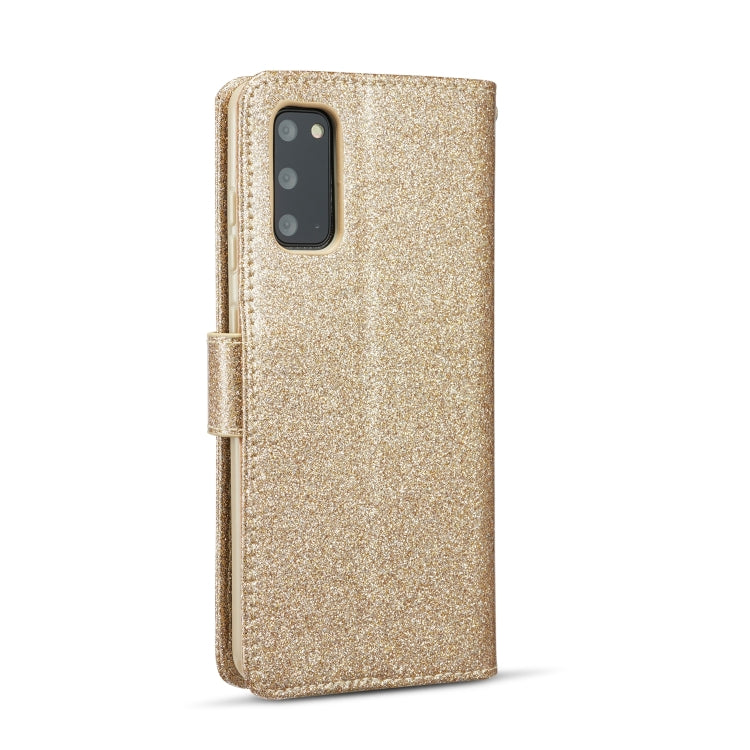 For Samsung Galaxy S20 Glitter Powder Love Leather Phone Case
