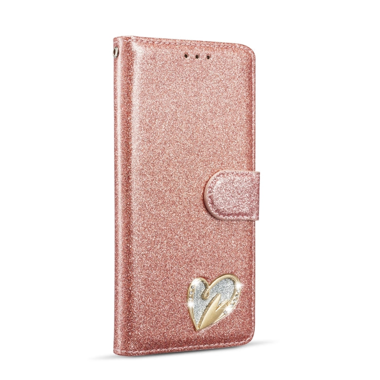For Samsung Galaxy S20 Glitter Powder Love Leather Phone Case