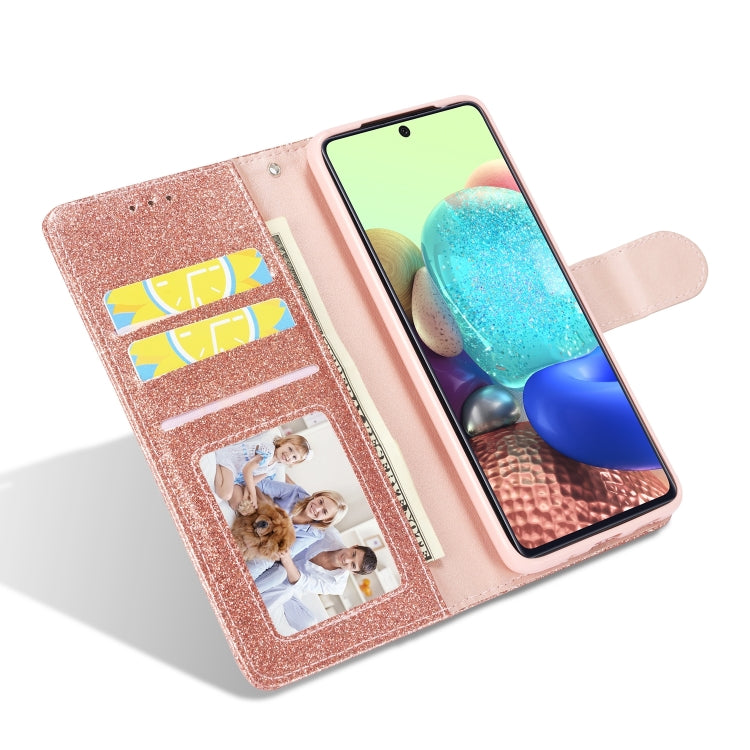 For Samsung Galaxy S20 Glitter Powder Love Leather Phone Case