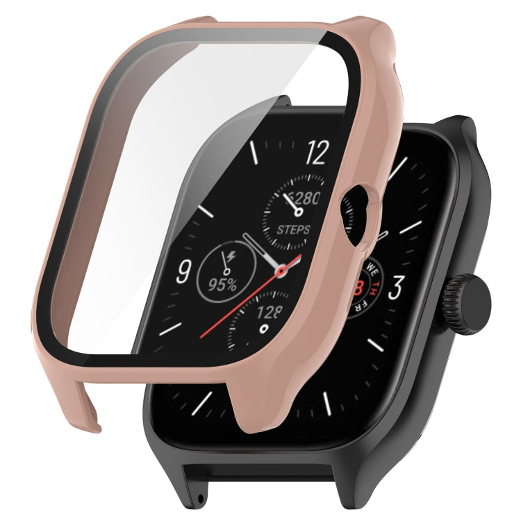 For Amazfit GTS 4 PC + Tempered Glass Integrated Protective Watch Case