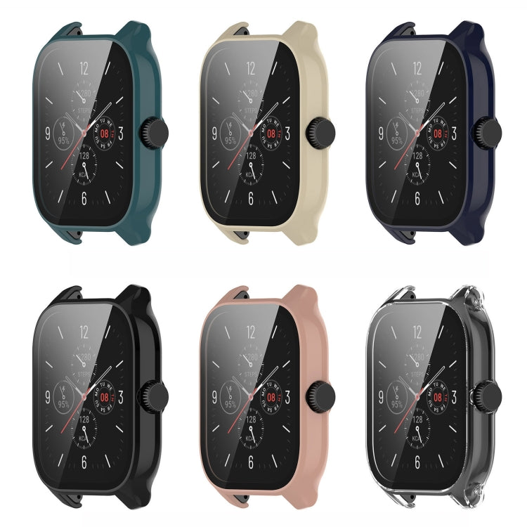 For Amazfit GTS 4 PC + Tempered Glass Integrated Protective Watch Case
