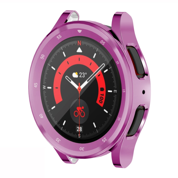 For Samsung Galaxy Watch5 Pro 45mm Full Coverage TPU Electroplating Watch Case