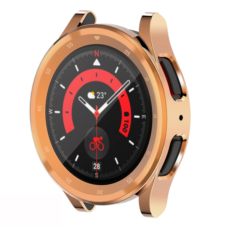 For Samsung Galaxy Watch5 Pro 45mm Full Coverage TPU Electroplating Watch Case