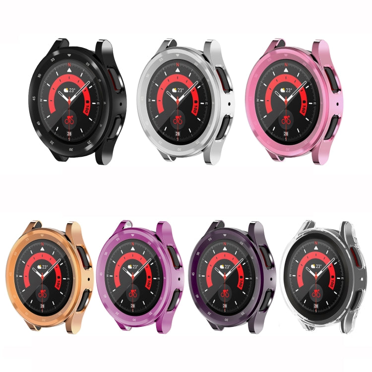 For Samsung Galaxy Watch5 Pro 45mm Full Coverage TPU Electroplating Watch Case