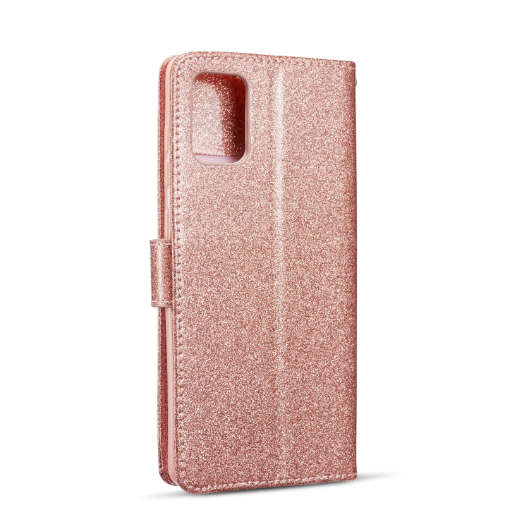For Samsung Galaxy A71 Glitter Powder Love Leather Phone Case