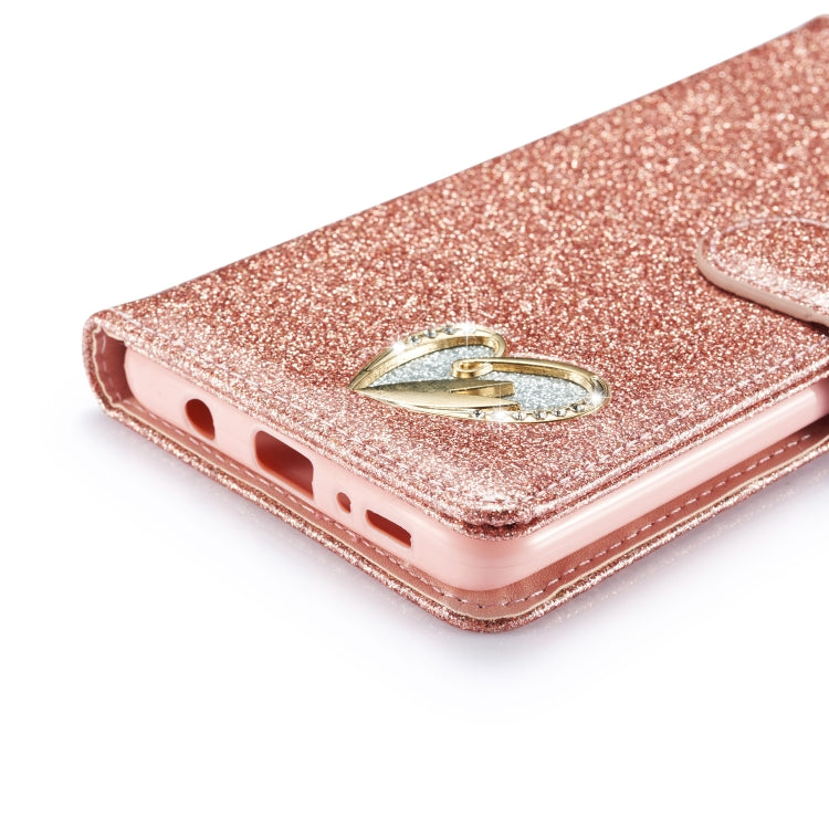 For Samsung Galaxy A71 Glitter Powder Love Leather Phone Case