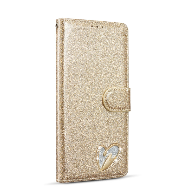 For Samsung Galaxy A71 Glitter Powder Love Leather Phone Case
